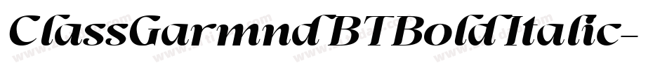 ClassGarmnd BT Bold Italic字体转换